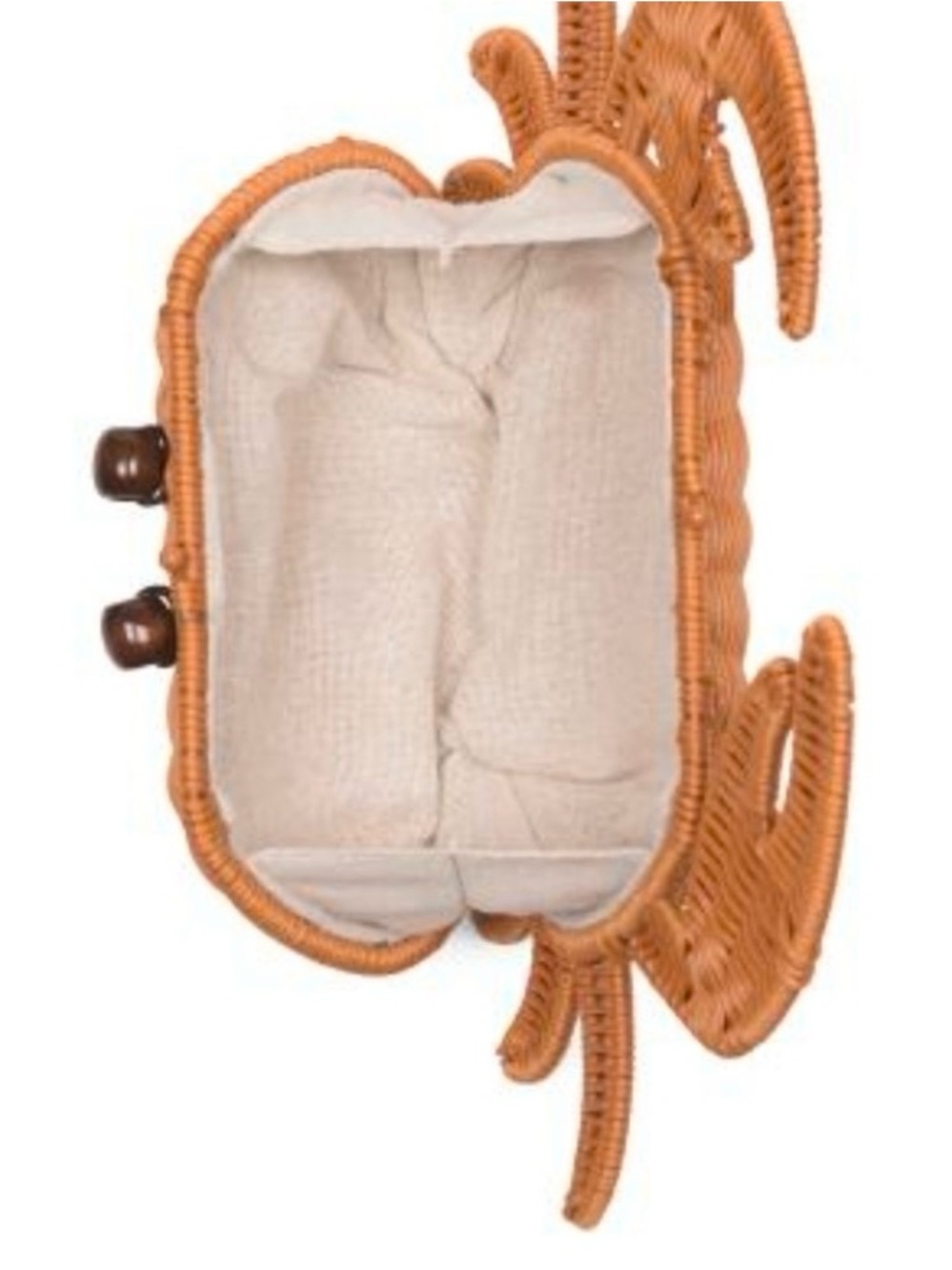 New Tommy Bahama Woven Crab-Shaped Rattan Beach Bag - Brown - Picture 6 of 16